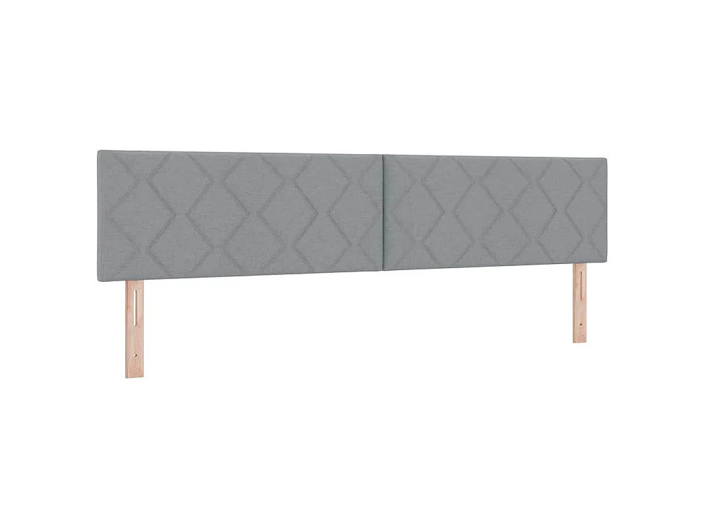 Letto a molle con cuscino Grigio chiaro 200 x 200 cm Tessuto