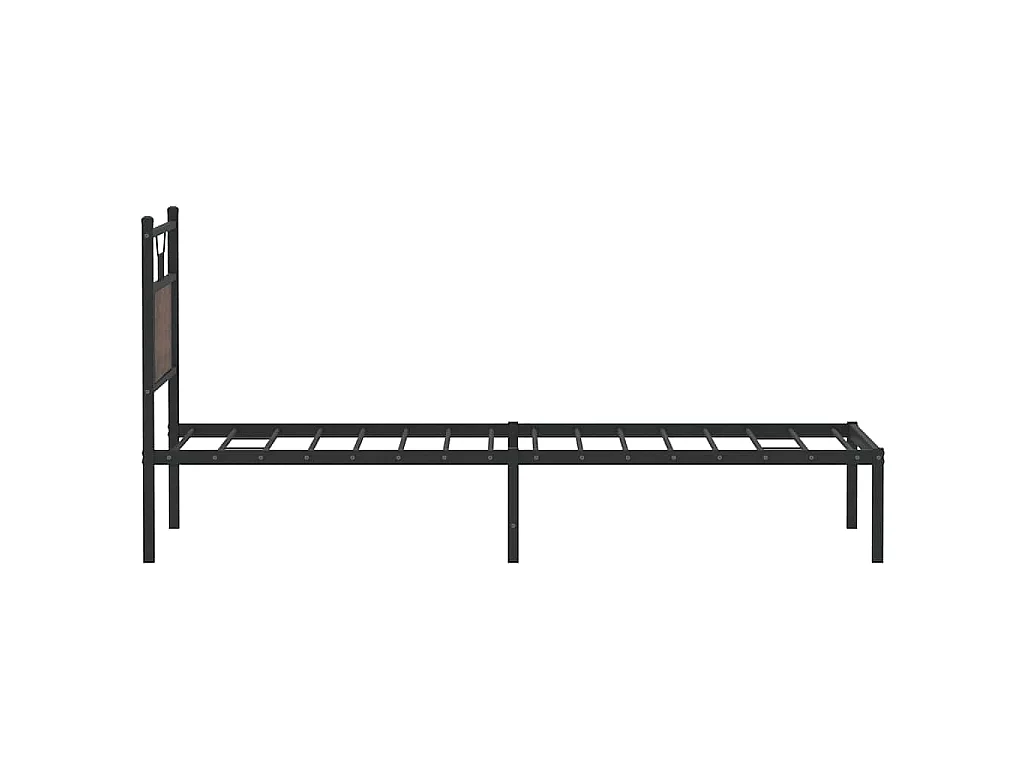 Cadre de lit sans matelas chêne marron 75x190cm bois ingénierie