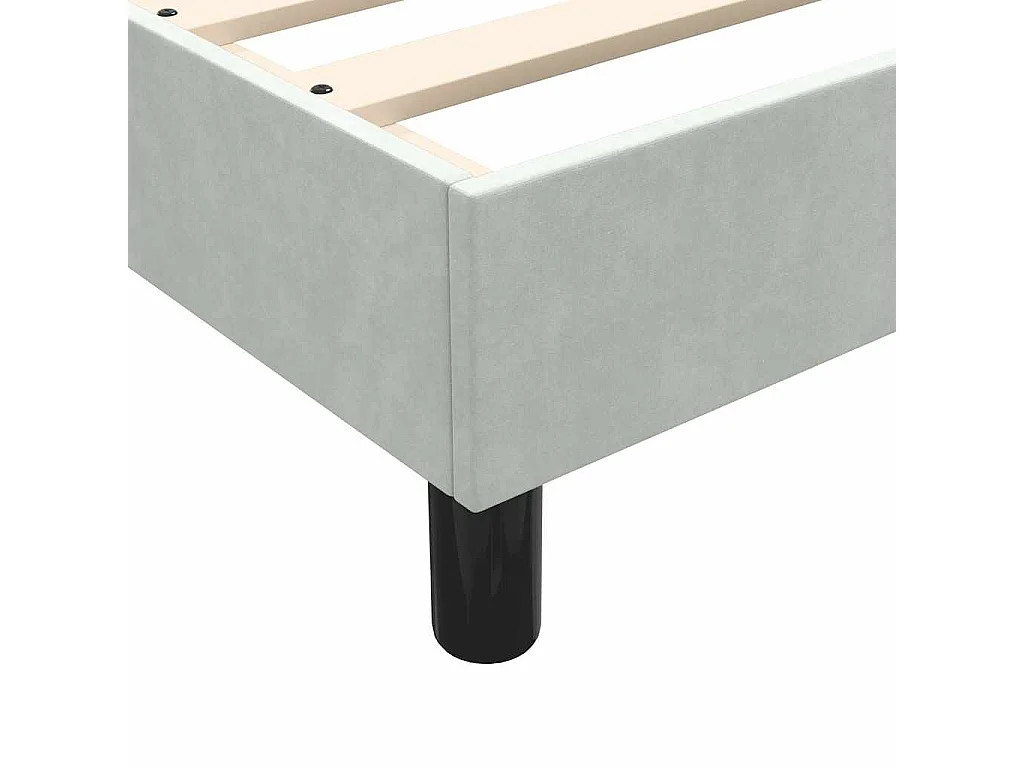 Boxspring met matras fluweel lichtgrijs 80x220 cm