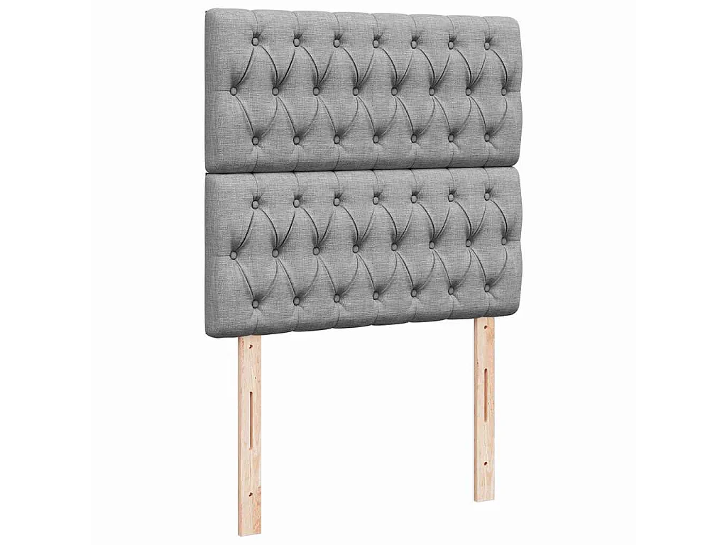 Ottoman-Bett mit Matratze Hellgrau 80x200 cm Stoff