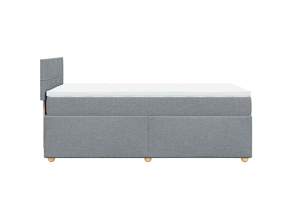 Boxspring met matras stof lichtgrijs 80x200 cm