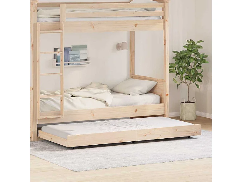 Bettgestell Braun 80 x 200 cm Massivholz Kiefer