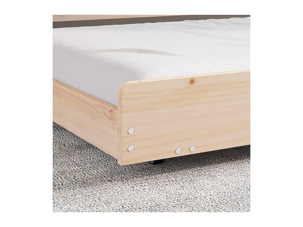 Bettgestell Braun 80 x 200 cm Massivholz Kiefer