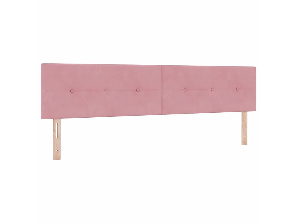 Letto a molle con testiera Rosa 200 x 200 cm Velluto