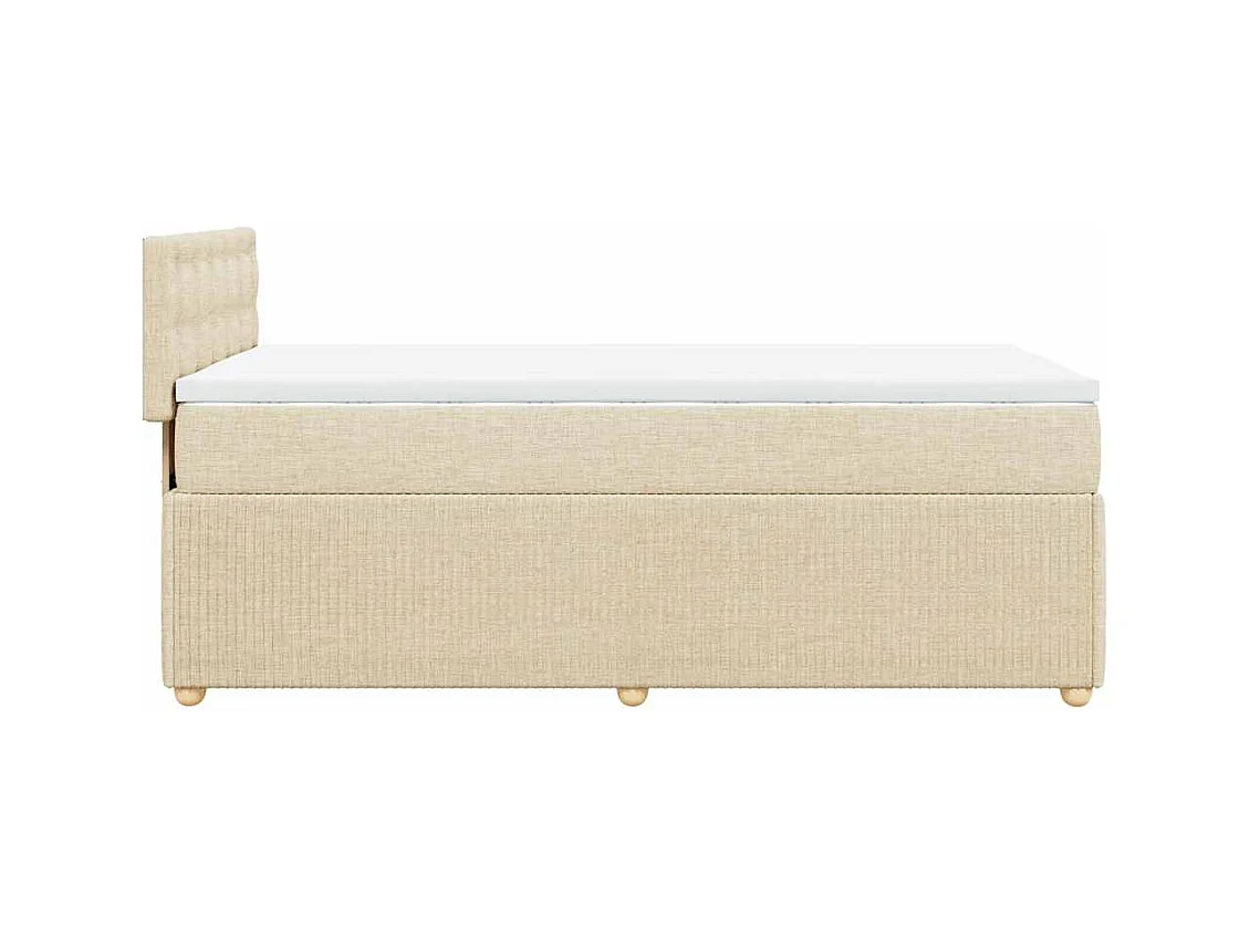 Cama com molas/colchão 80x200 cm tecido cor crème