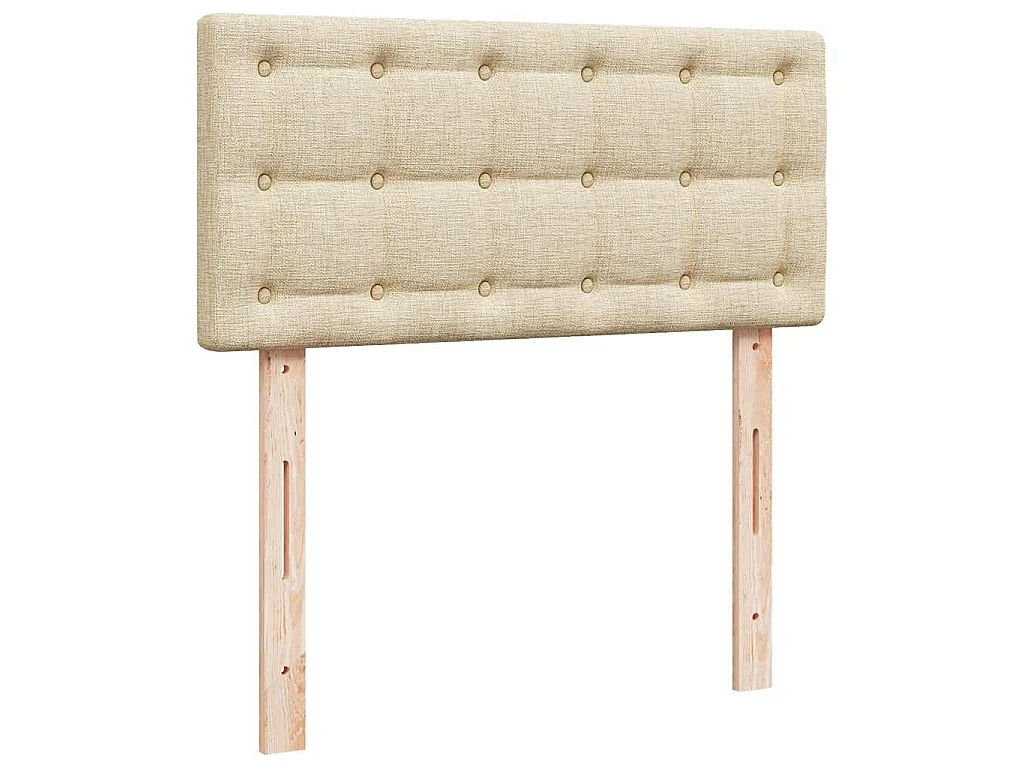 Sommier à lattes de lit avec matelas Crème 80x200 cm Tissu