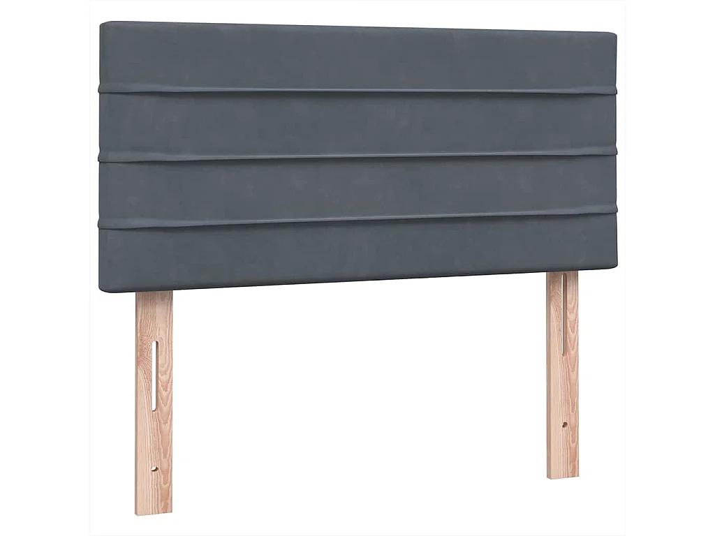 Giroletto a Molle con Materasso Grigio Scuro 80x210 cm Velluto