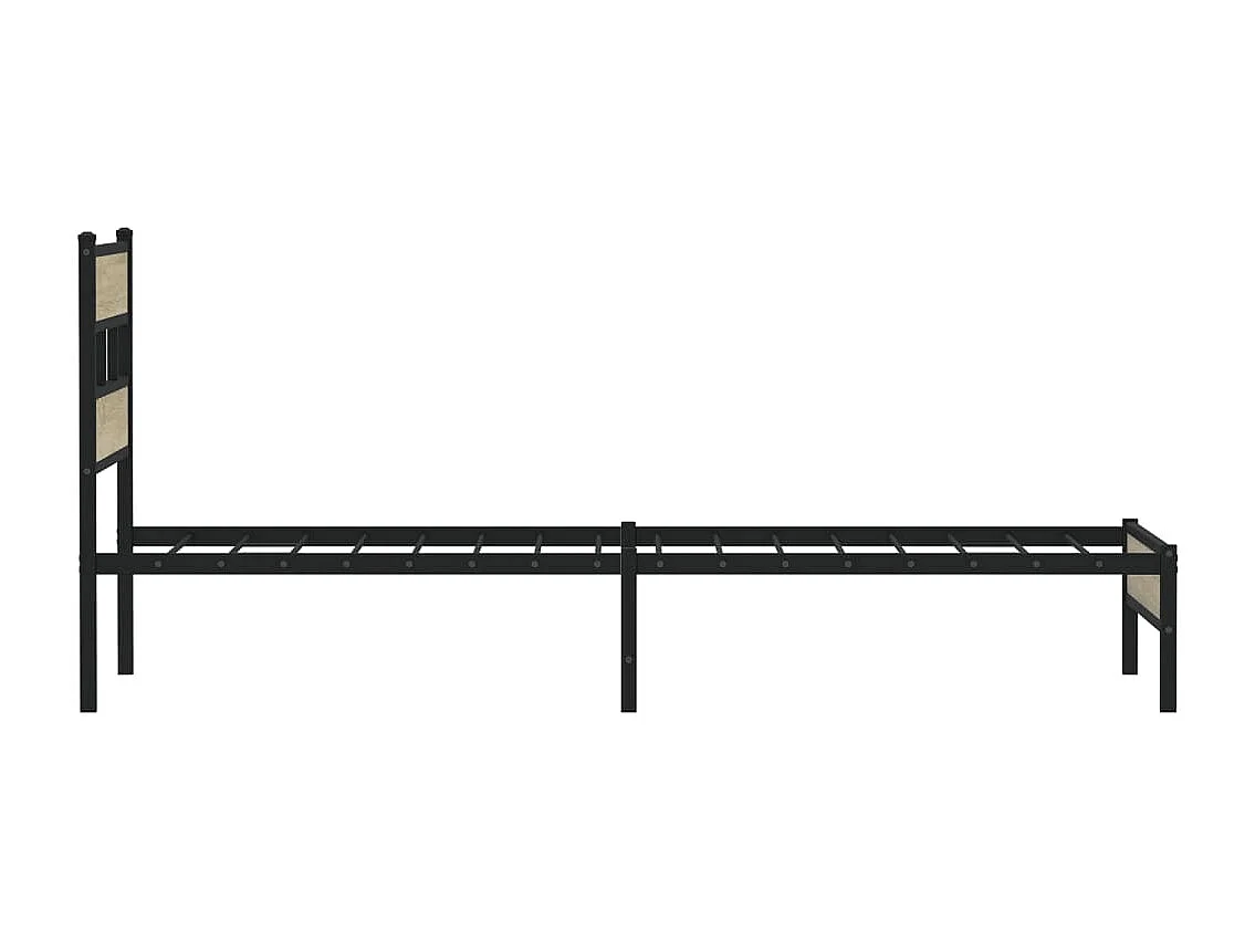 Cadre de lit sans matelas chêne sonoma 75x190 cm