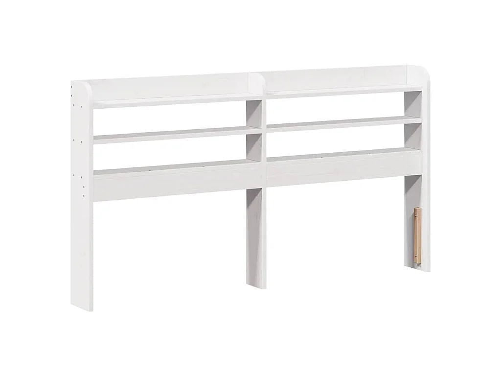 Cadre de lit sans matelas blanc 135x190 cm bois de pin massif