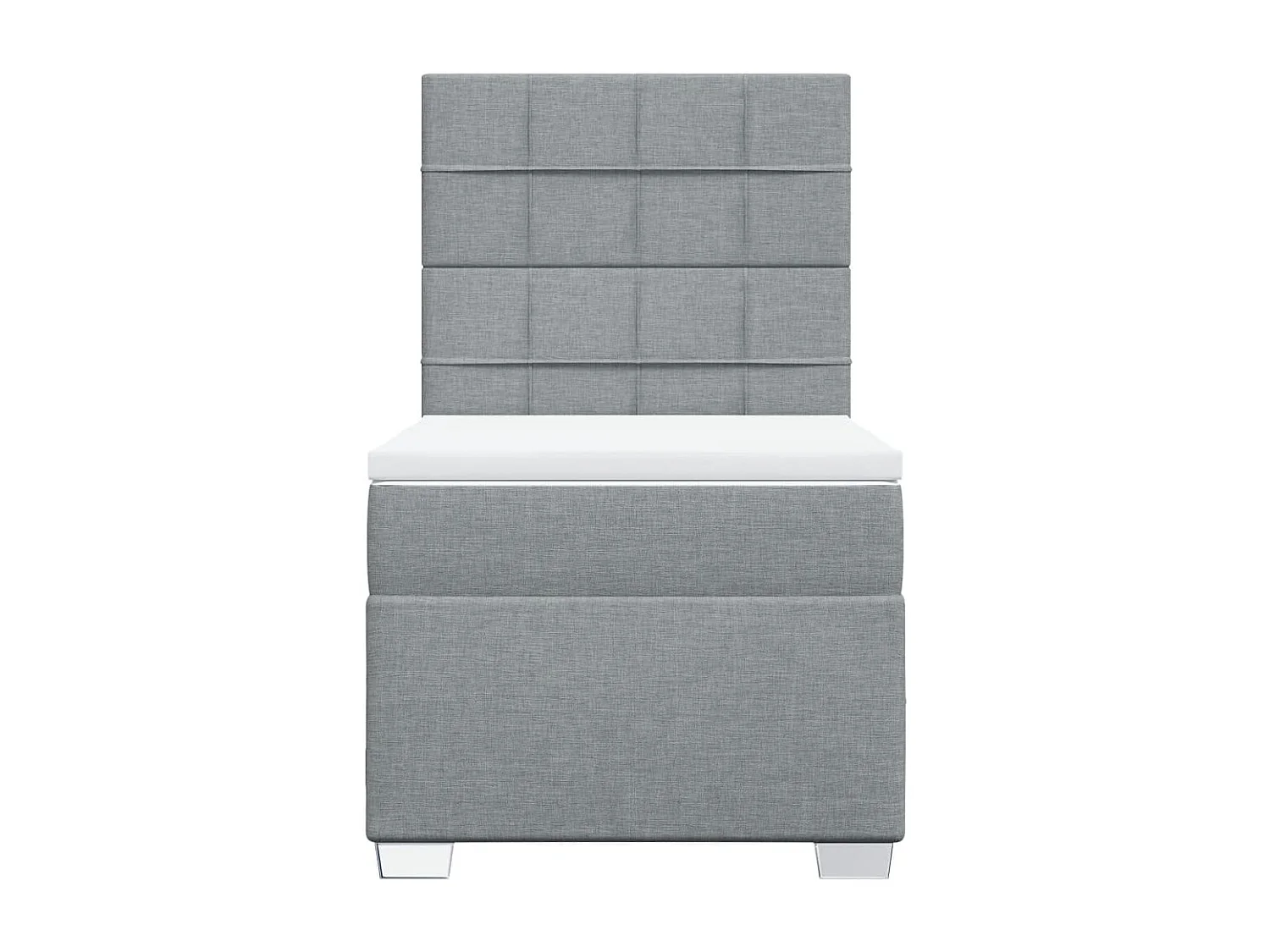 Sommier à lattes de lit avec matelas gris clair 80x200 cm tissu