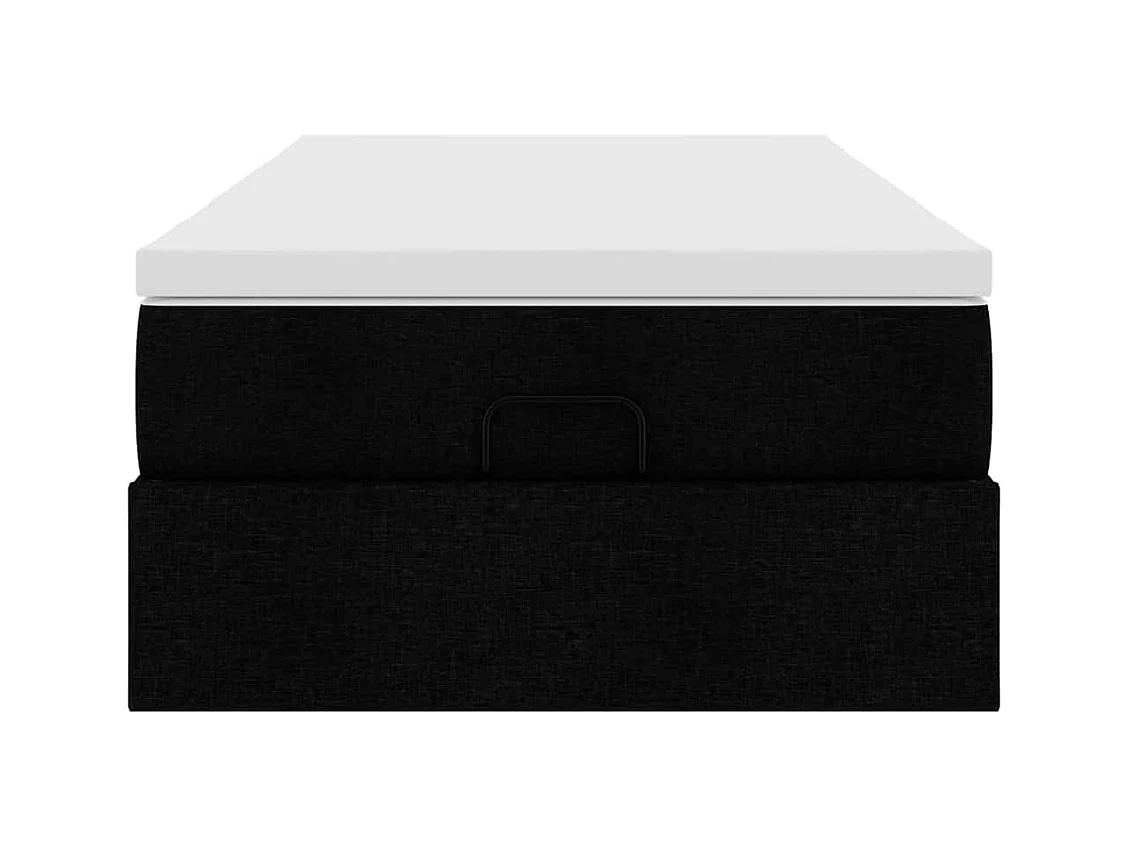 Ottoman bed met matras 80x200cm stof zwart