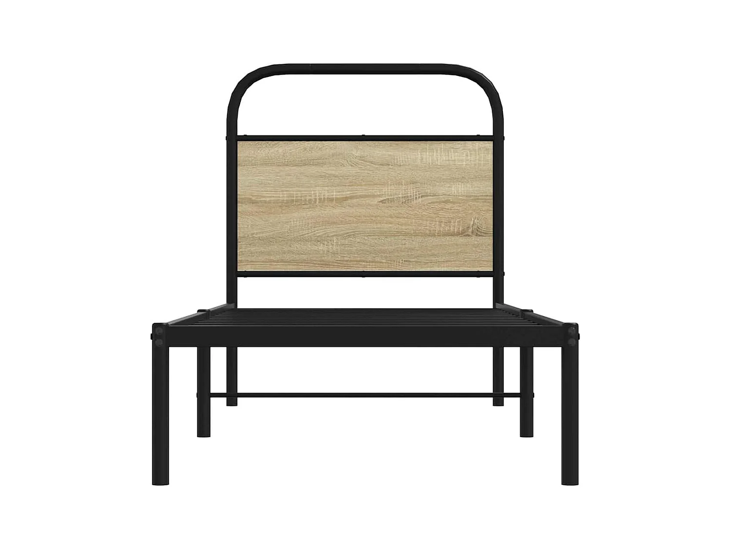 Cadre de lit sans matelas 75x190cm chêne sonoma bois ingénierie