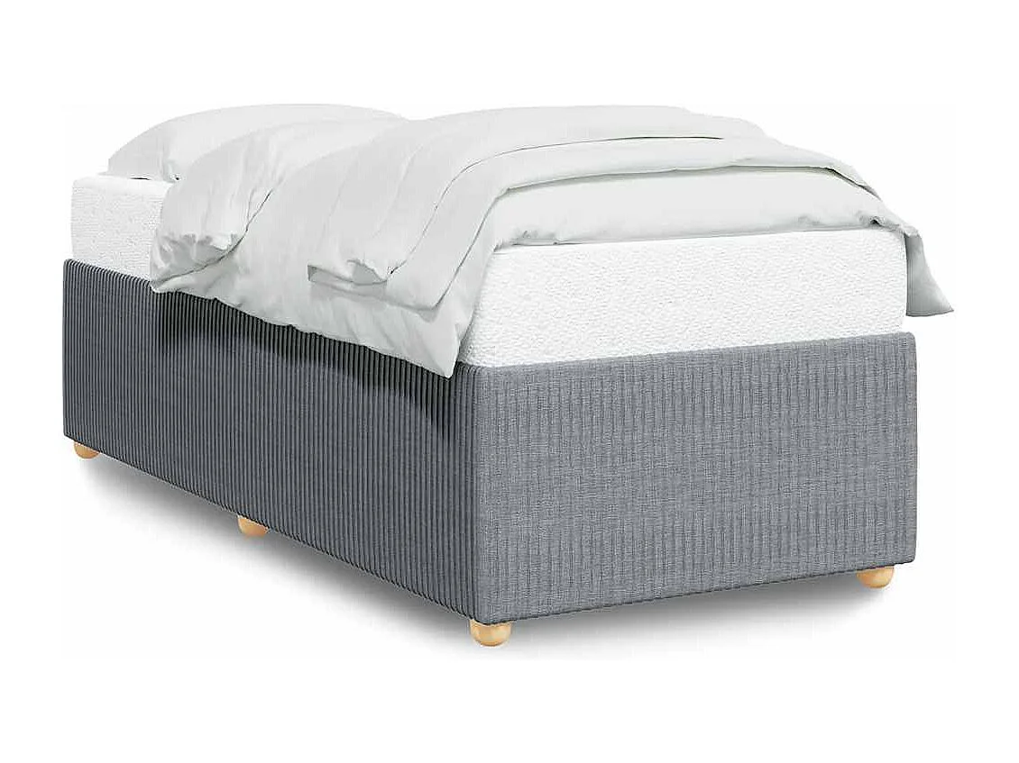 Cadre de lit sans matelas gris clair 80x200 cm tissu