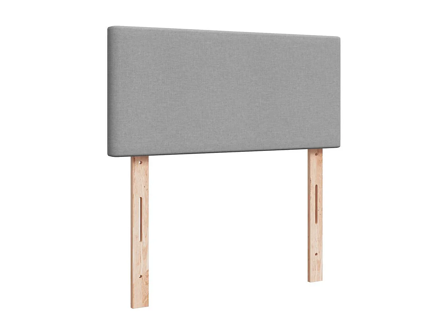Cama box spring con colchón tela gris claro 80x200 cm
