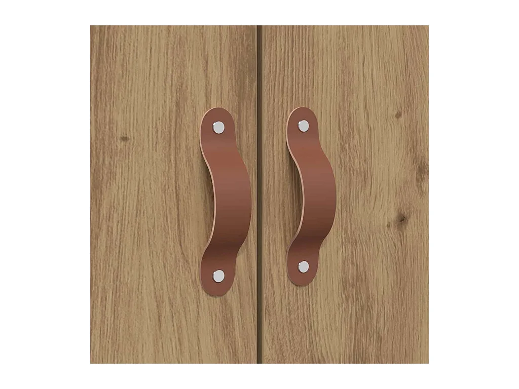 Cadre de lit chêne artisanal 135 x 190 cm Bois d'ingénierie