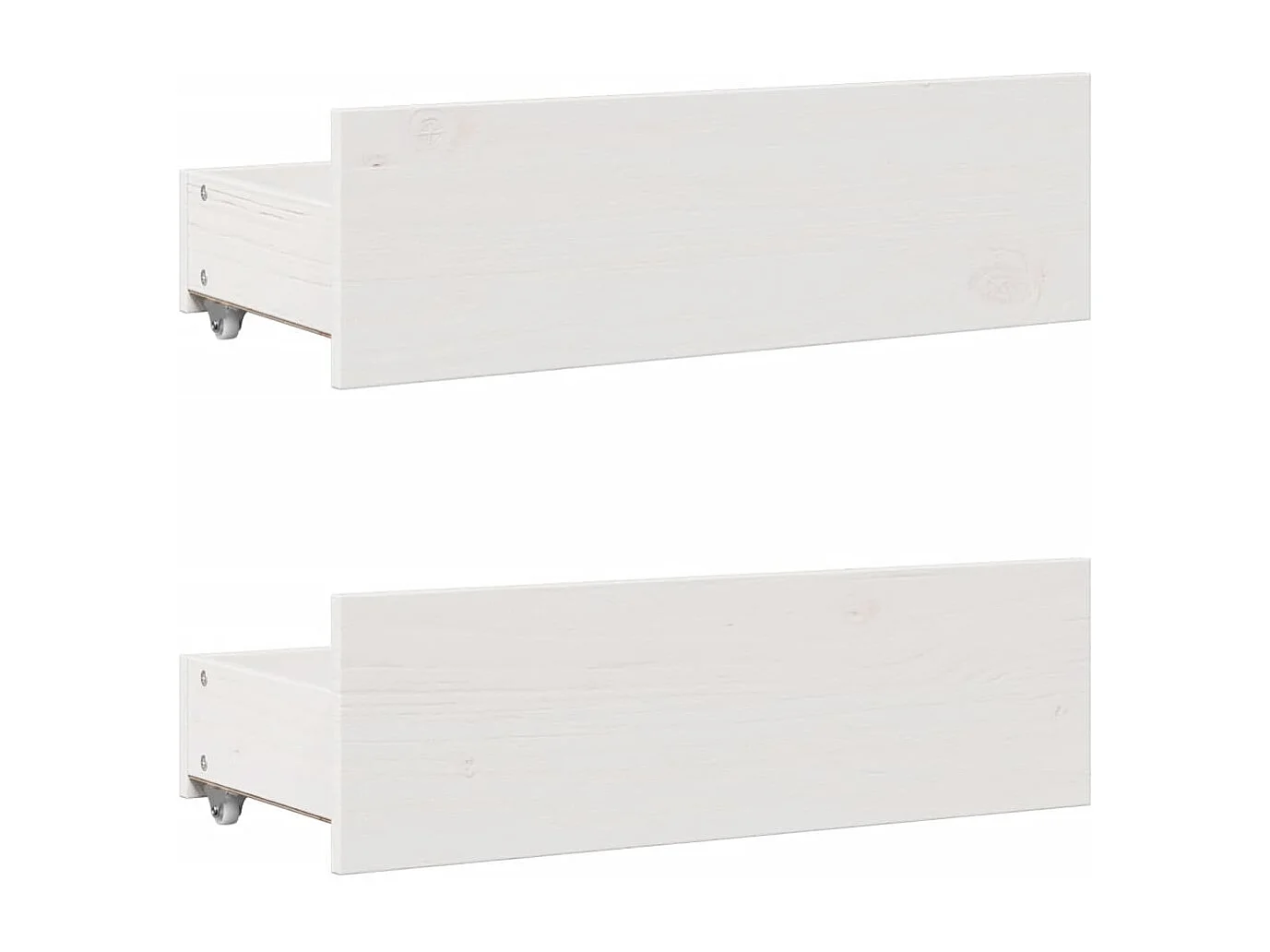 Massivholzbett ohne Matratze mit Schubladen Weiß 75x190 cm