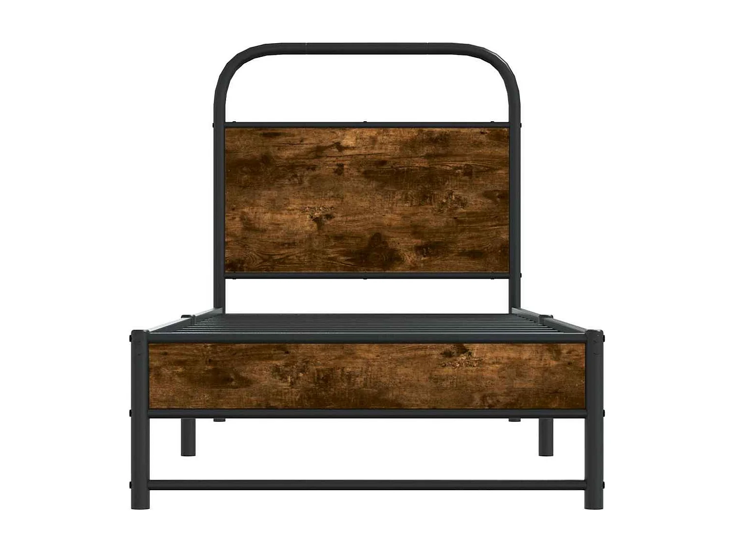 Cadre de lit sans matelas 80x200cm chêne fumé bois d'ingénierie