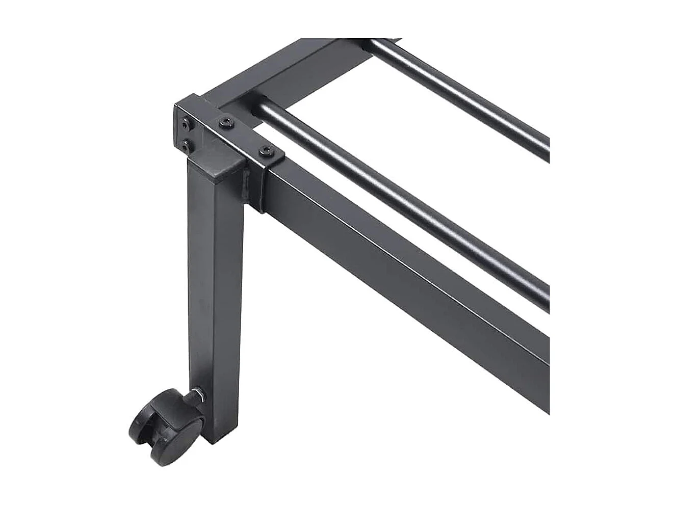 Giroletto senza Materasso Pieghevole Nero 75x190 cm in Acciaio