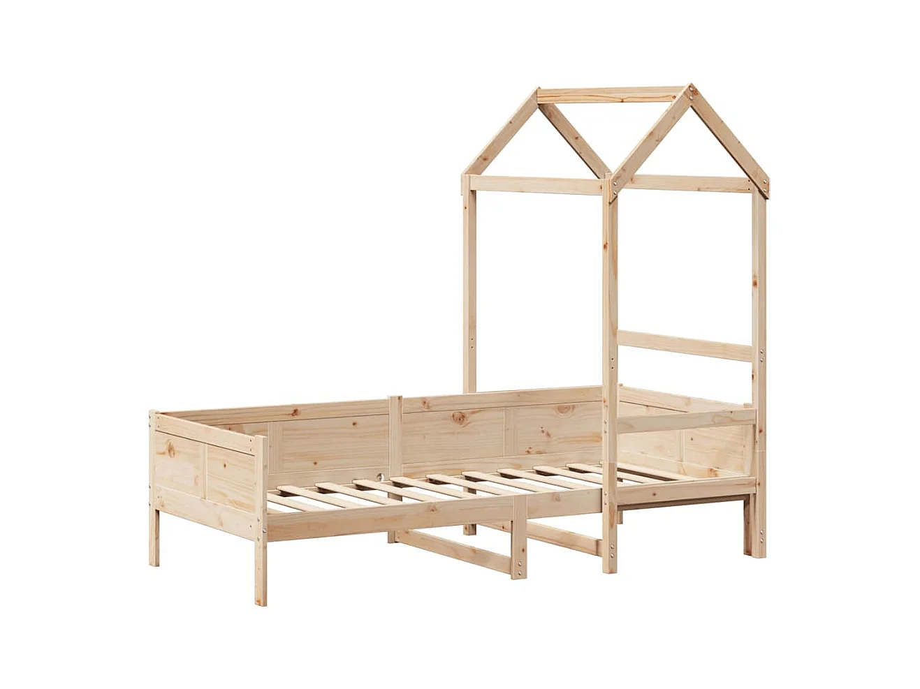 Lit de jour avec toit sans matelas 80x200 cm bois massif