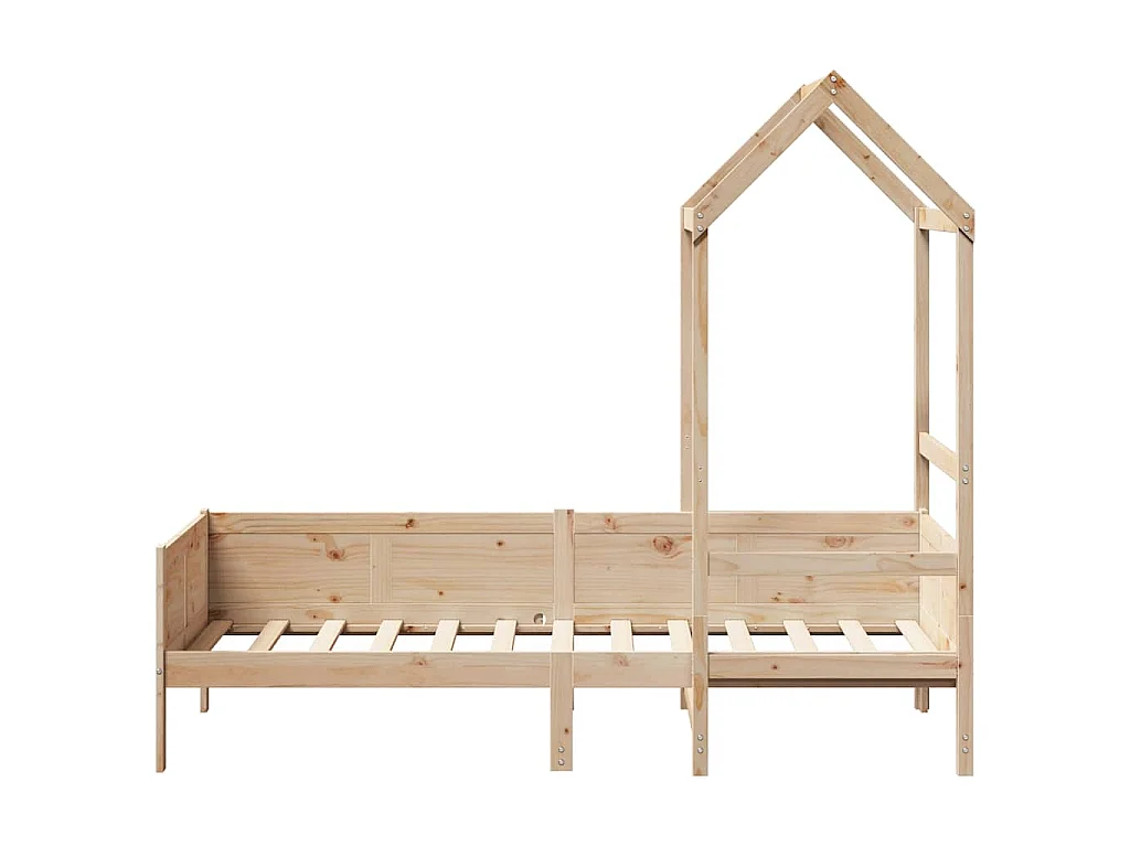 Sofá-cama com telhado 80x200 cm madeira de pinho maciça