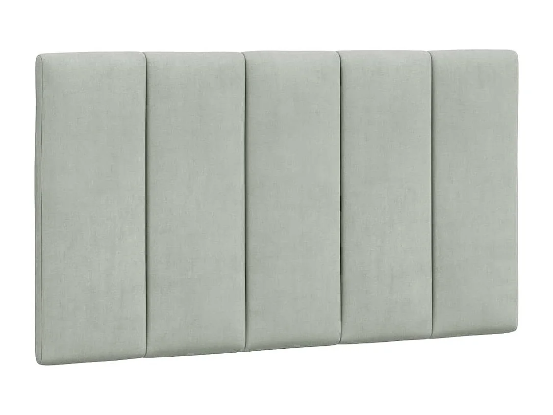 Bedframe met LED zonder matras "Hanko"  fluweel lichtgrijs 80x200 cm