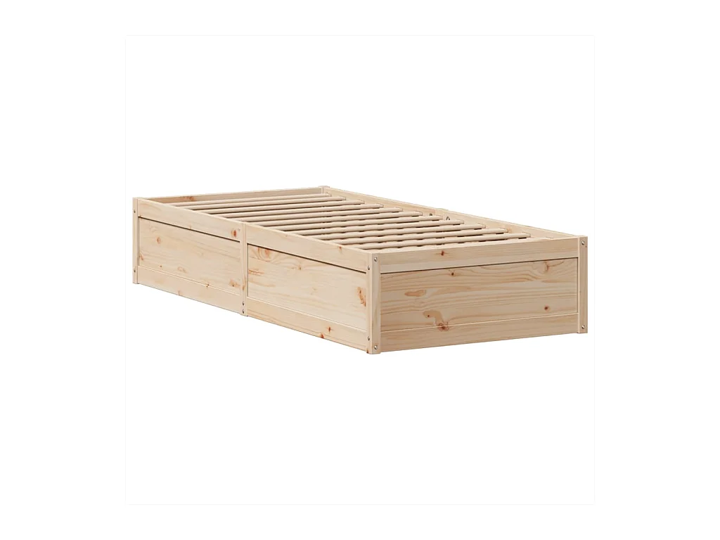 Cadre de lit sans matelas 75x190 cm bois de pin massif