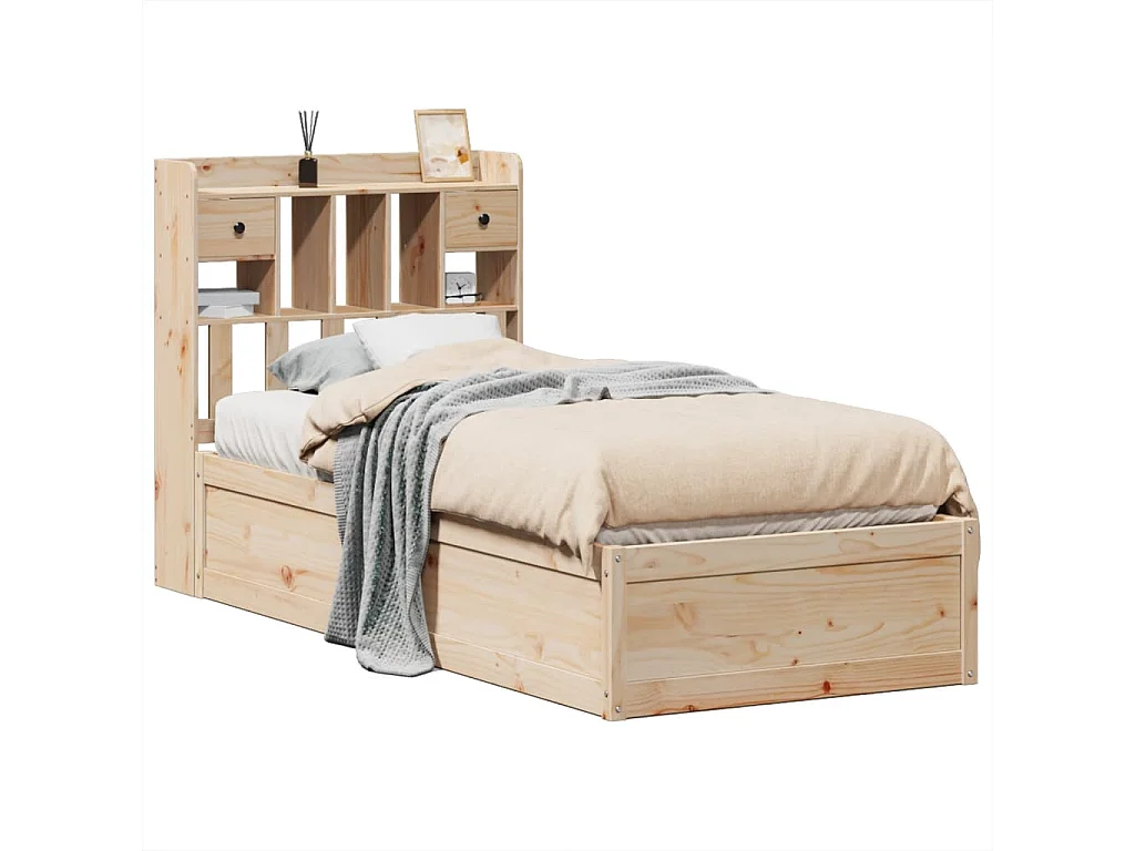 Massivholzbett ohne Matratze 75x190 cm Kiefernholz