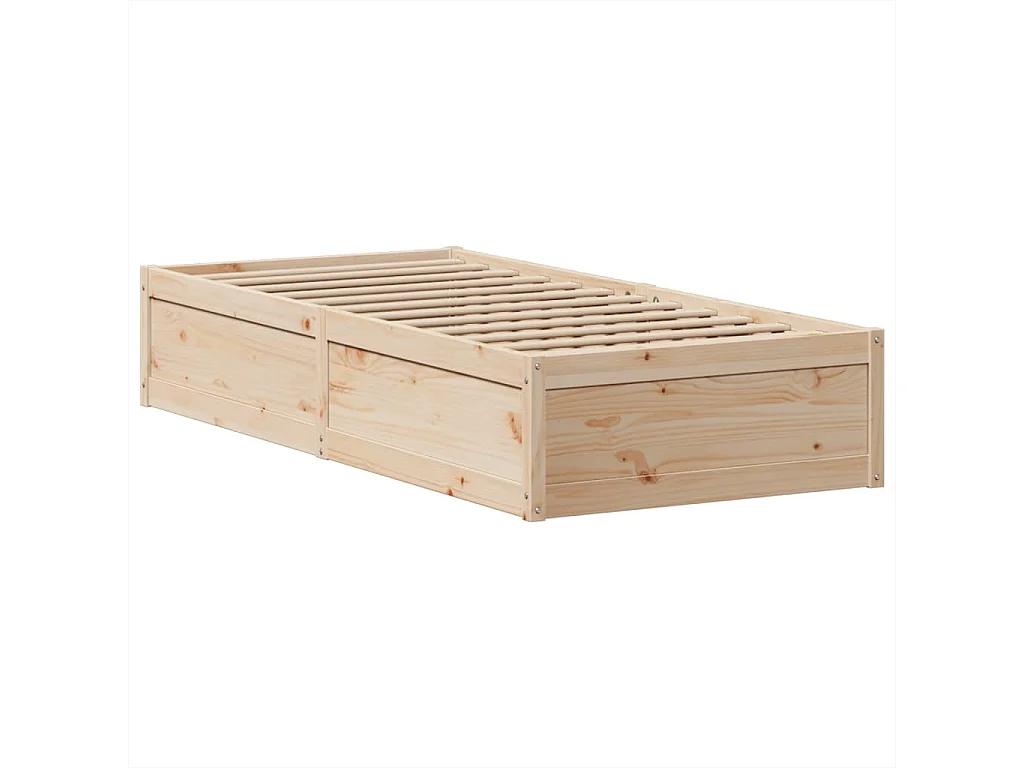 Massivholzbett ohne Matratze 75x190 cm Kiefernholz