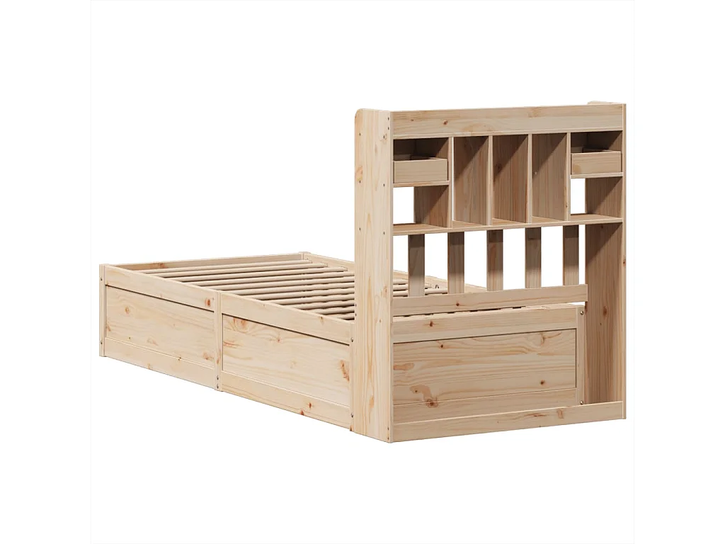 Massivholzbett ohne Matratze 75x190 cm Kiefernholz