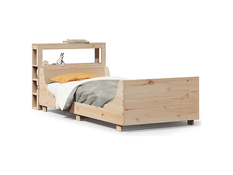 Cadre de lit sans matelas 75x190 cm bois de pin massif