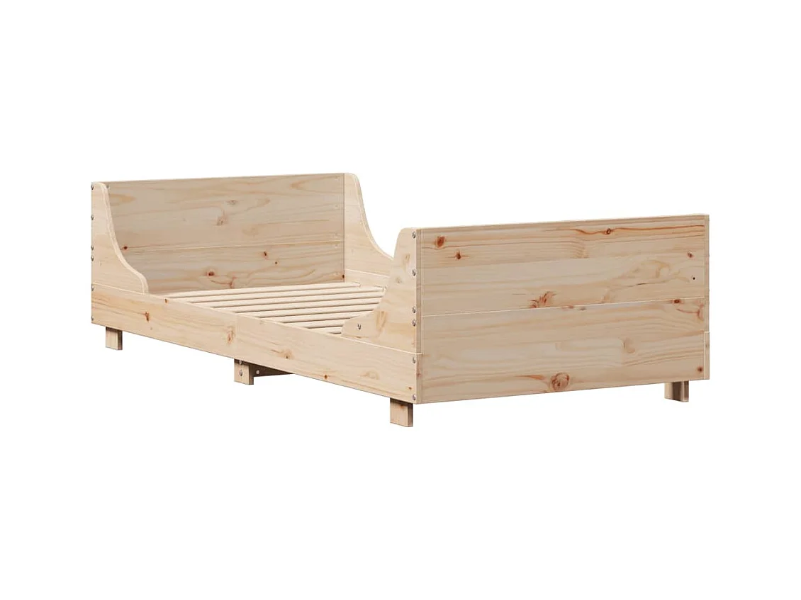 Letto senza Materasso 75x190 cm in Legno Massello Pino