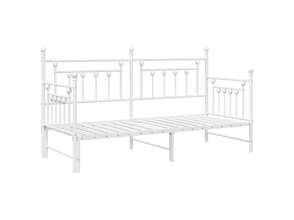 Bedframe voor een daybed Wit 75 x 190 cm Staal