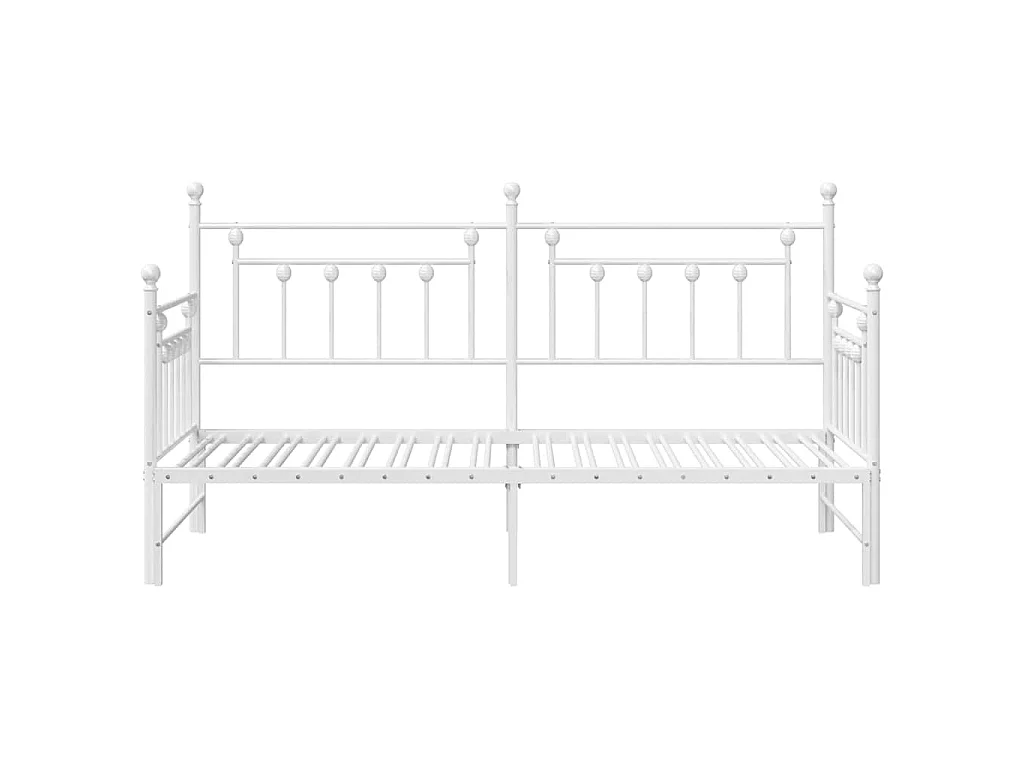 Bedframe voor een daybed Wit 75 x 190 cm Staal