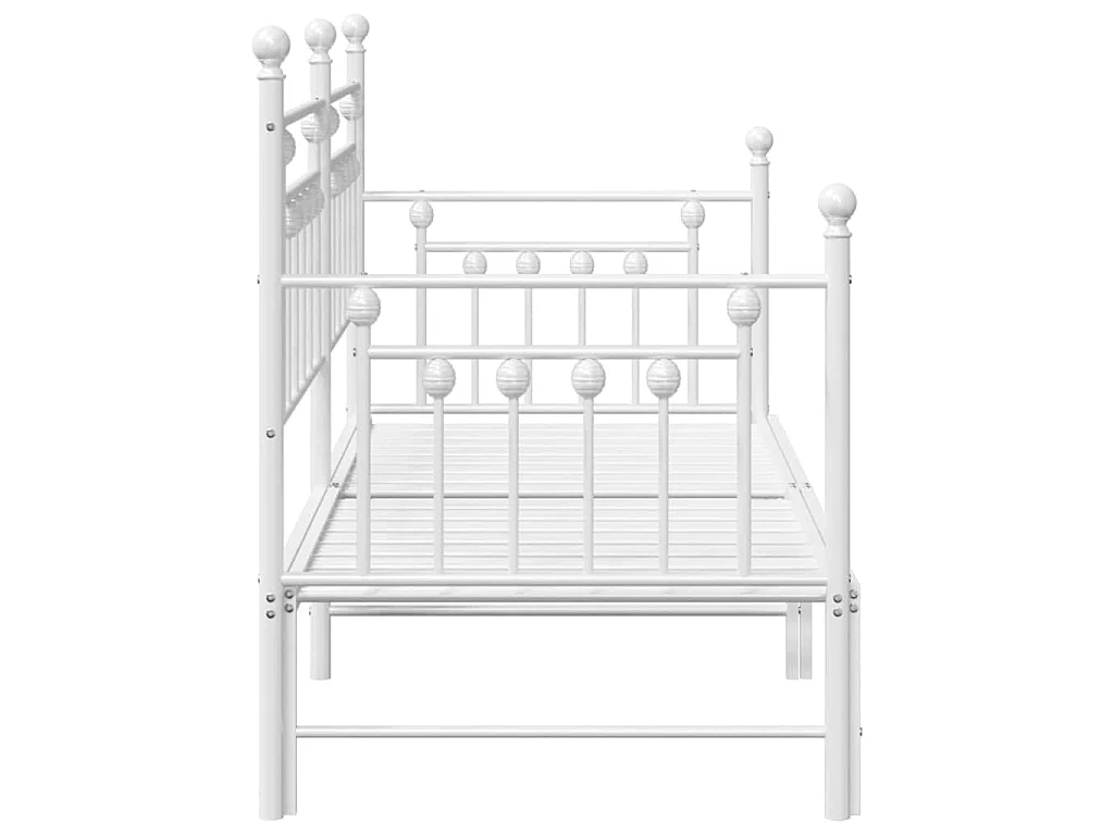 Bedframe voor een daybed Wit 75 x 190 cm Staal