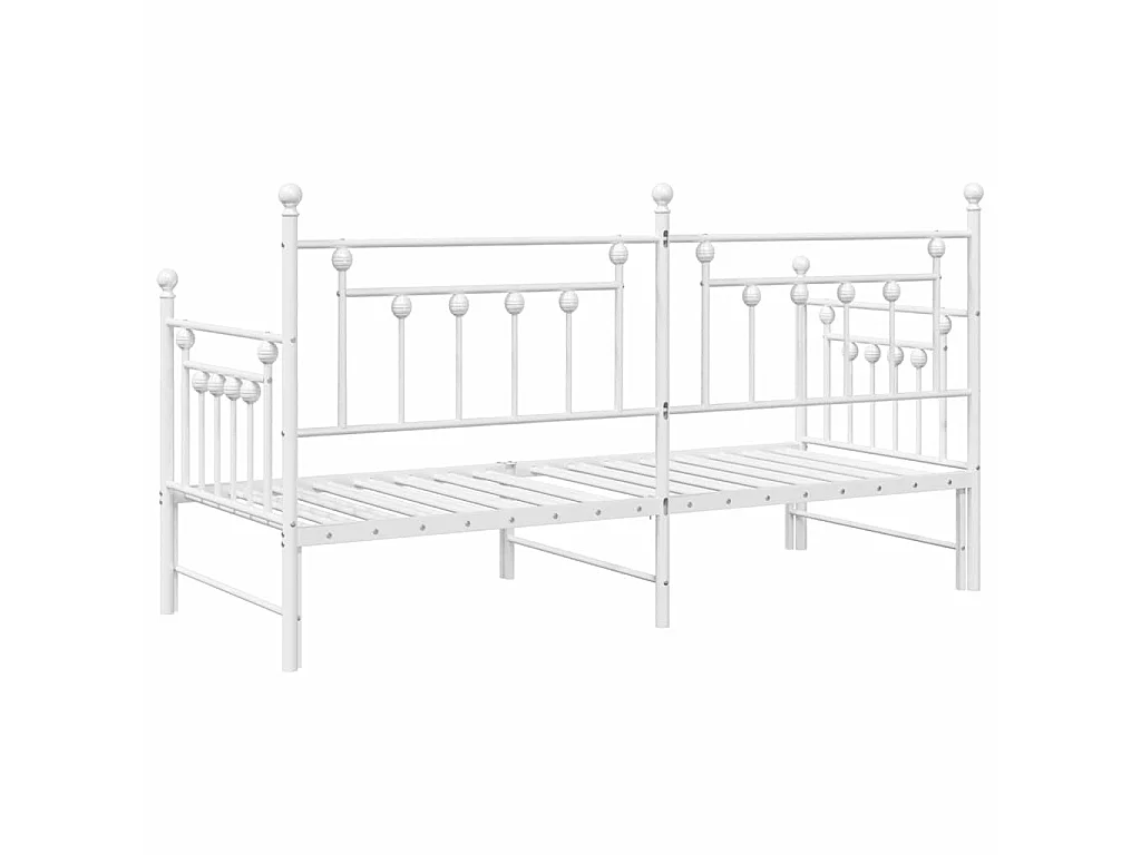 Bedframe voor een daybed Wit 75 x 190 cm Staal