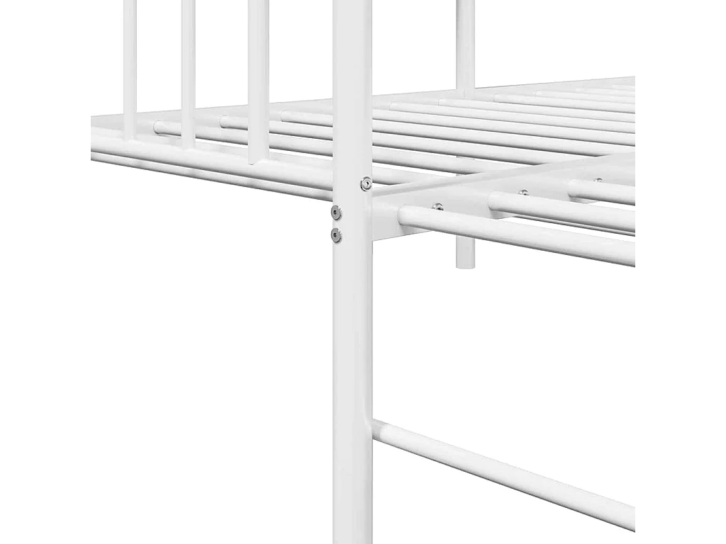 Bedframe voor een daybed Wit 75 x 190 cm Staal