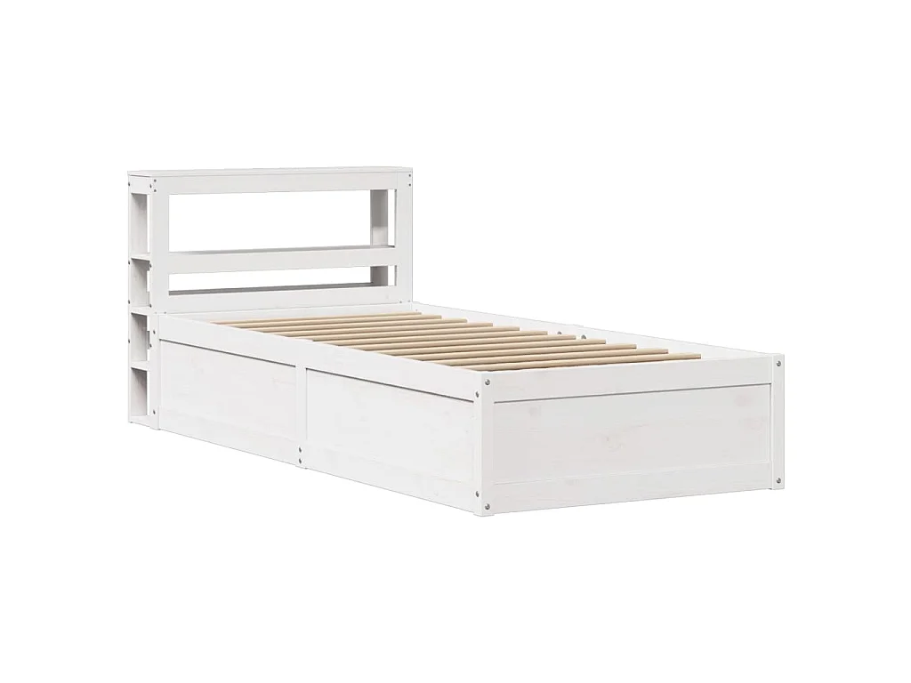 Estrutura cama c/ cabeceira 75x190 cm pinho maciço