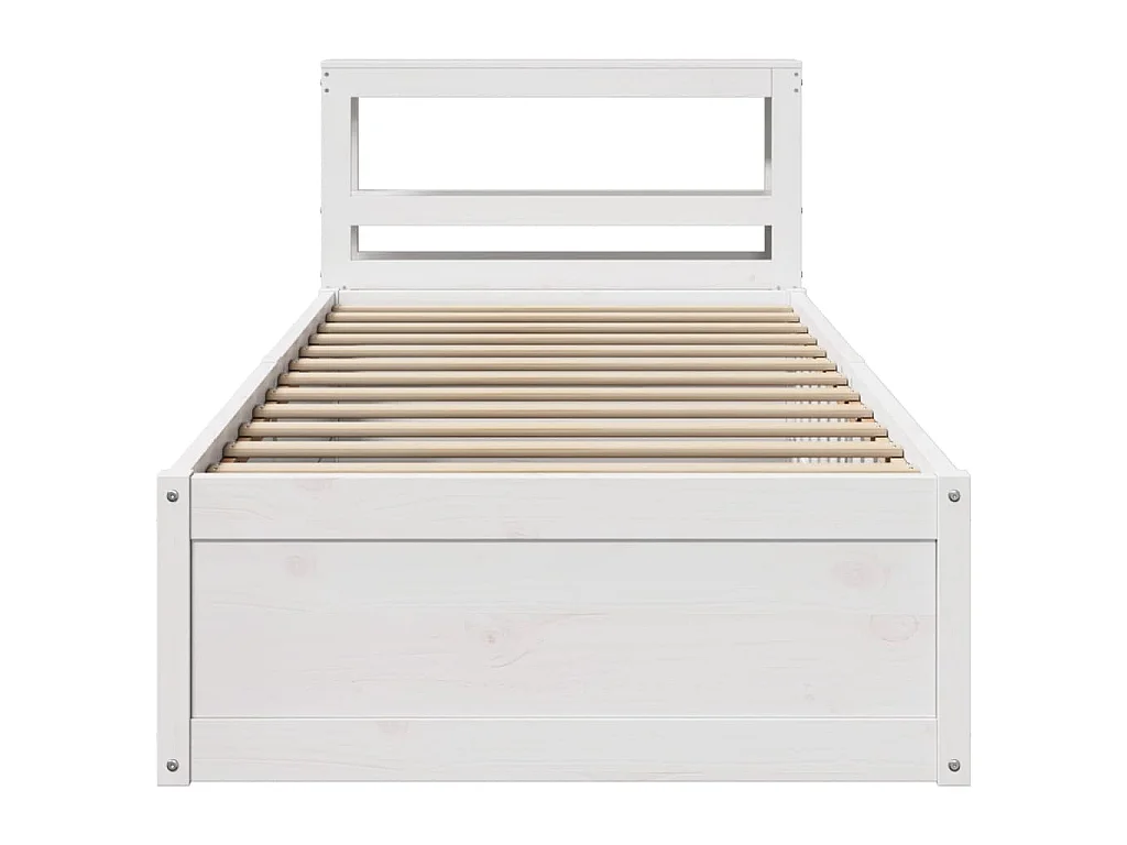 Estrutura cama c/ cabeceira 75x190 cm pinho maciço