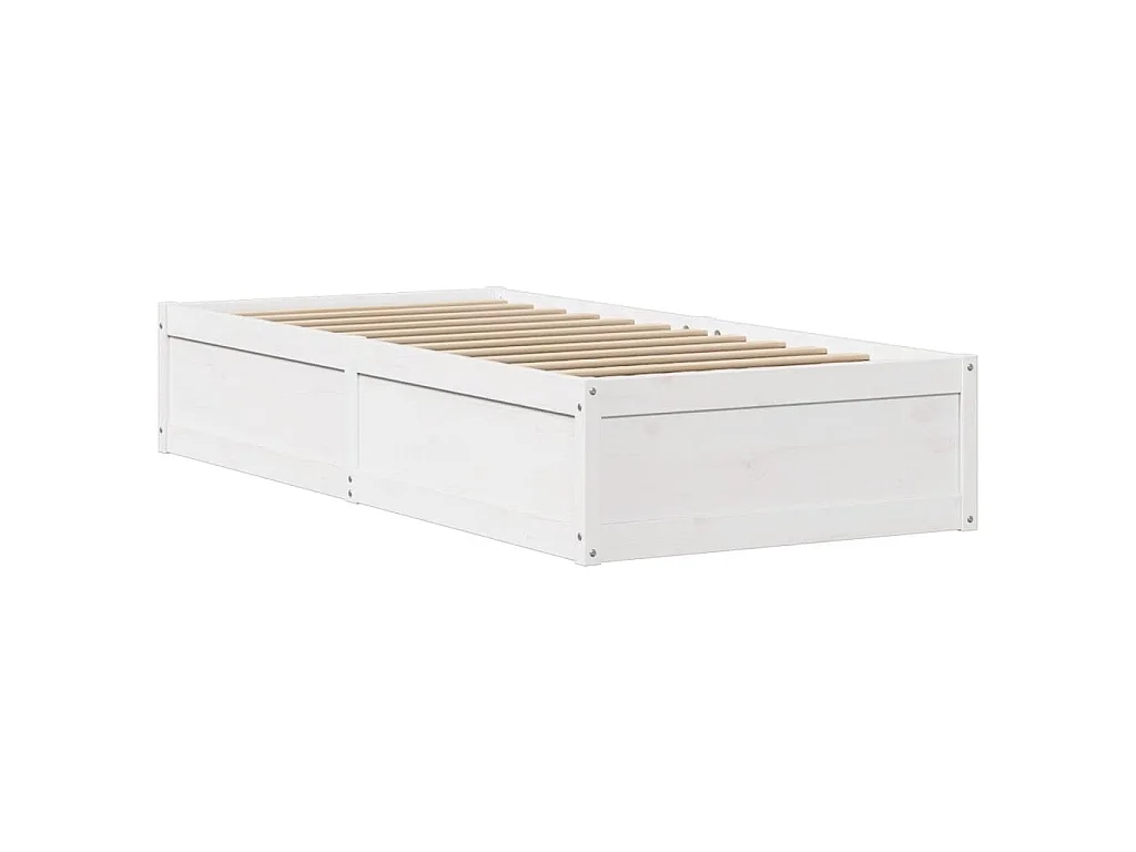 Estrutura cama c/ cabeceira 75x190 cm pinho maciço