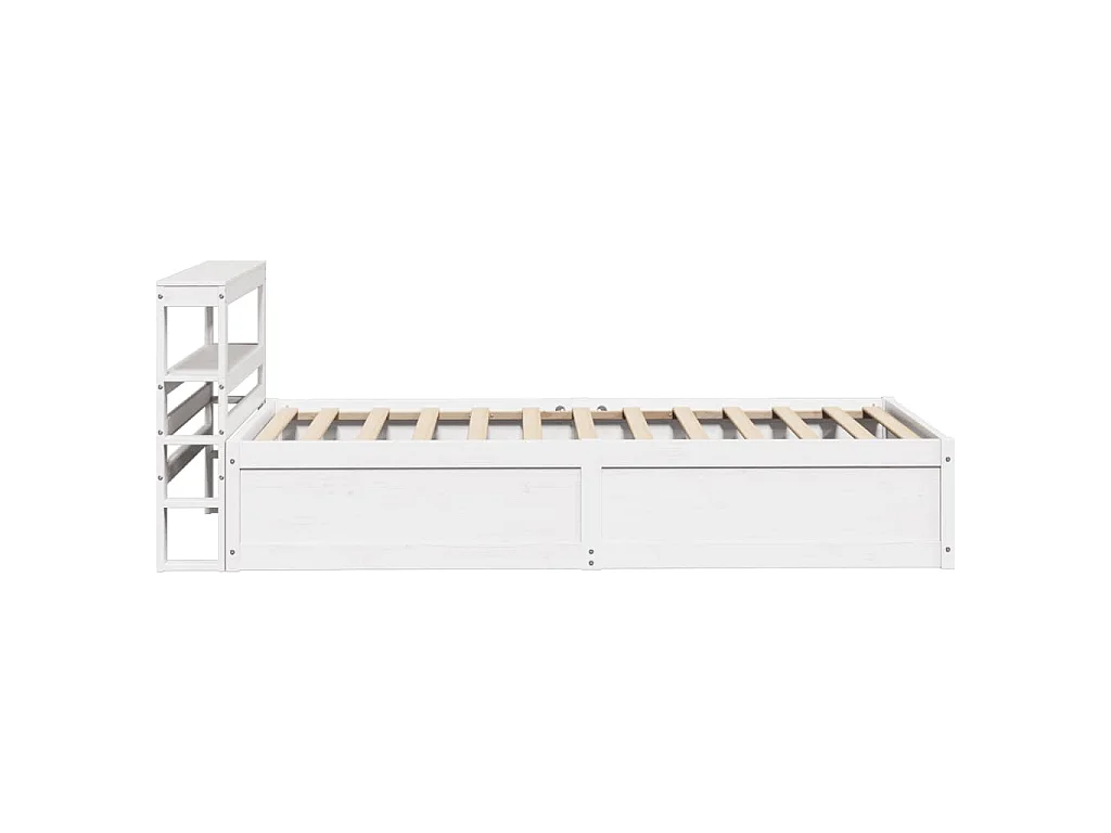 Estrutura cama c/ cabeceira 75x190 cm pinho maciço