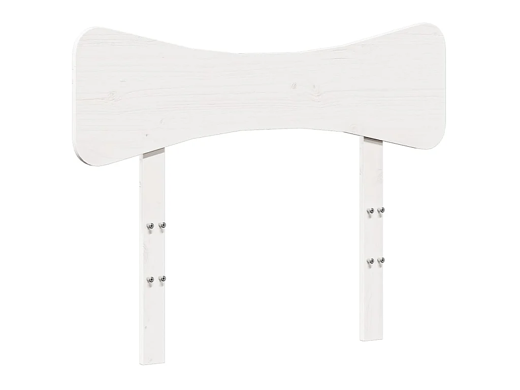 Bedframe zonder matras massief grenenhout wit 75x190 cm