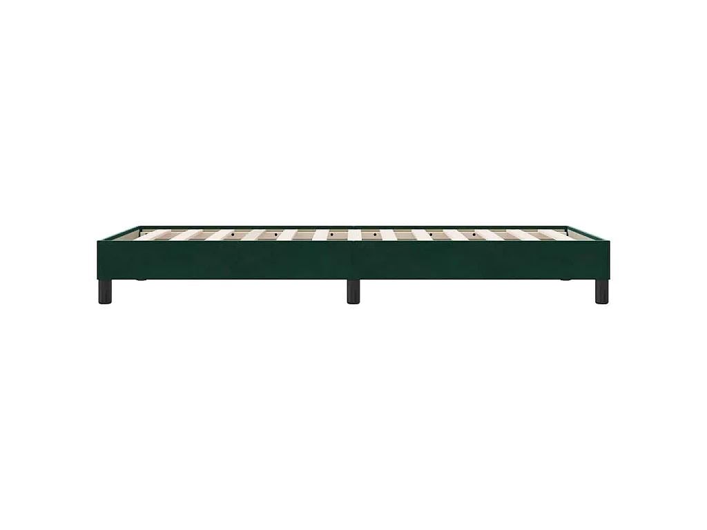 Boxspringbett ohne Matratze Dunkelgrün 80x210 cm Samt
