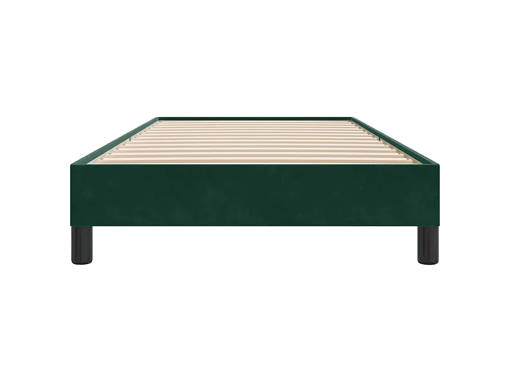 Boxspringbett ohne Matratze Dunkelgrün 80x210 cm Samt