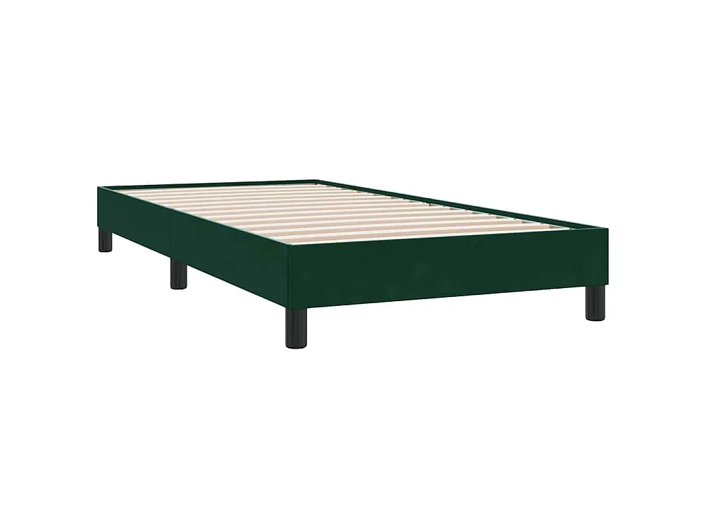 Boxspringbett ohne Matratze Dunkelgrün 80x210 cm Samt