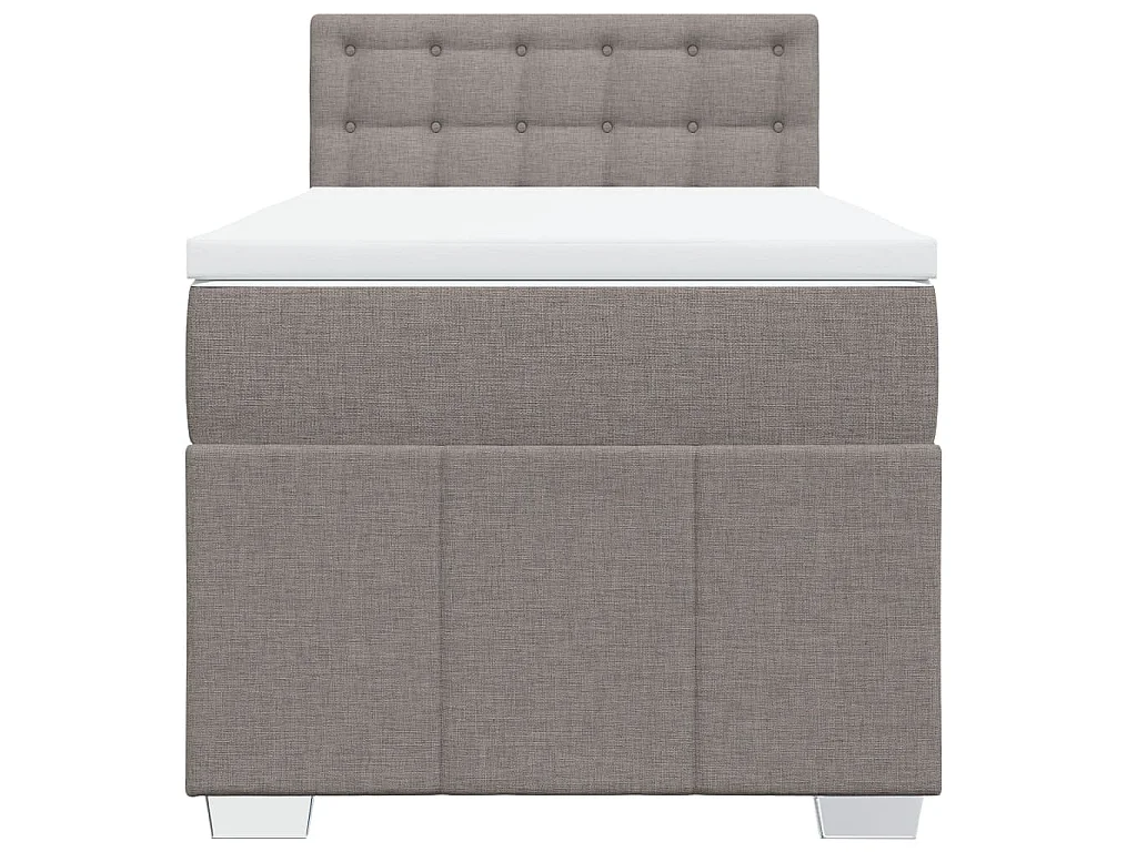 Sommier à lattes de lit avec matelas Taupe 80x200 cm Tissu