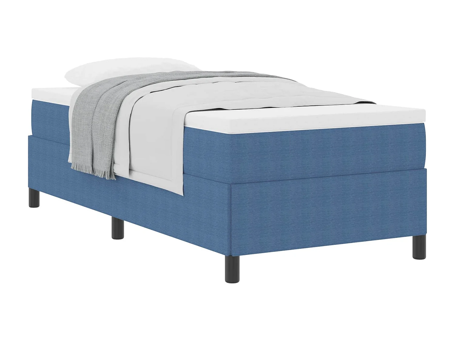 Boxspringbett Blau 80 x 200 cm Samt