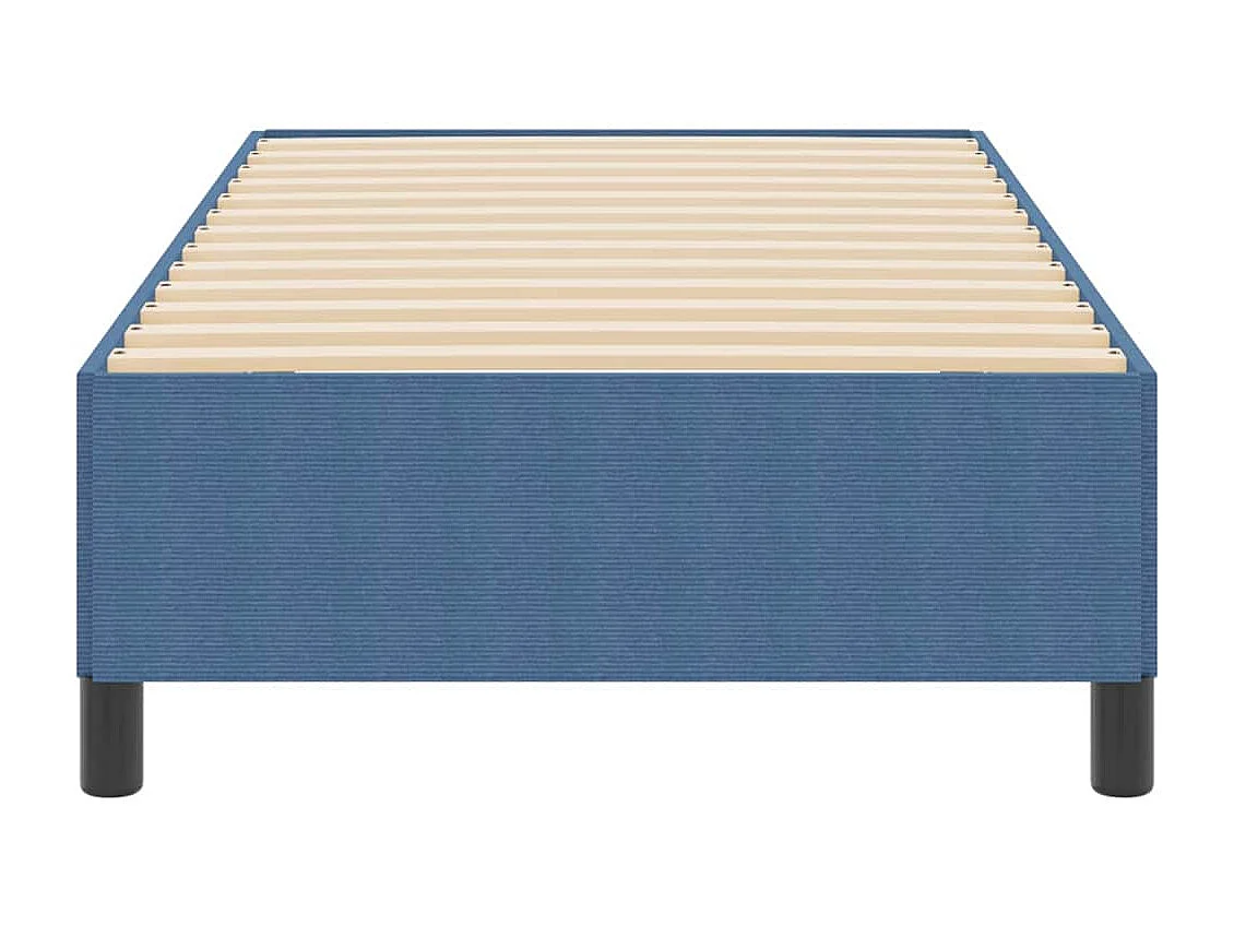 Cama tipo Box Spring Azul 80 x 200 cm Tela de Pana