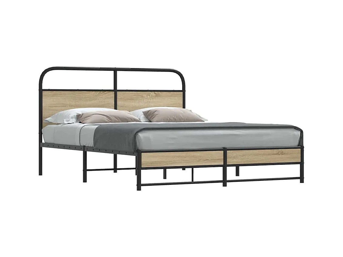Giroletto senza Materasso Rovere Fumo 150x200 cm in Truciolato