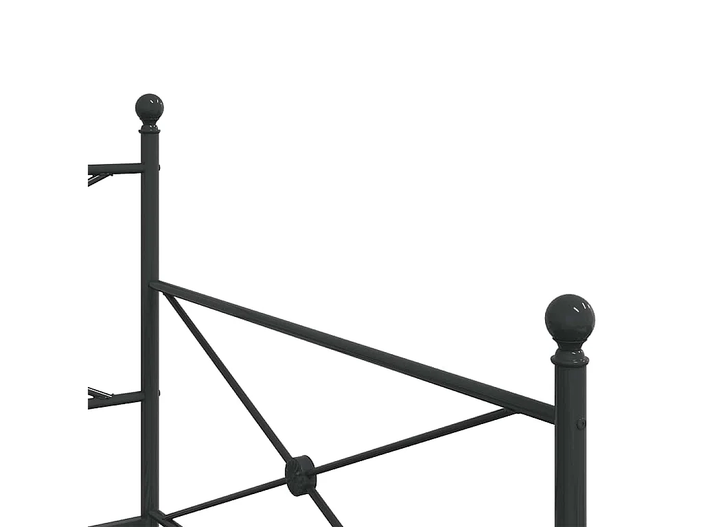 Divano Letto Estraibile senza Materasso Nero 107x203 cm Acciaio