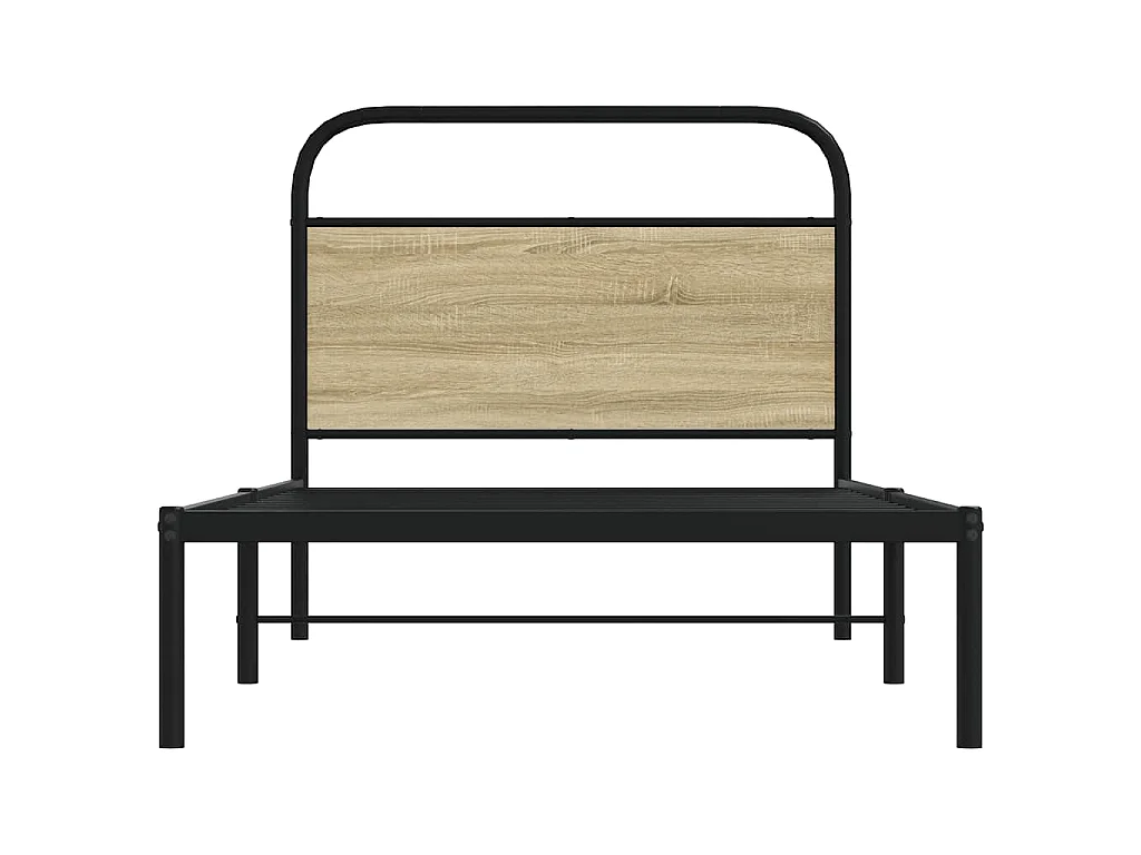 Bettgestell ohne Matratze 107x203 cm Sonoma-Eiche Holzwerkstoff
